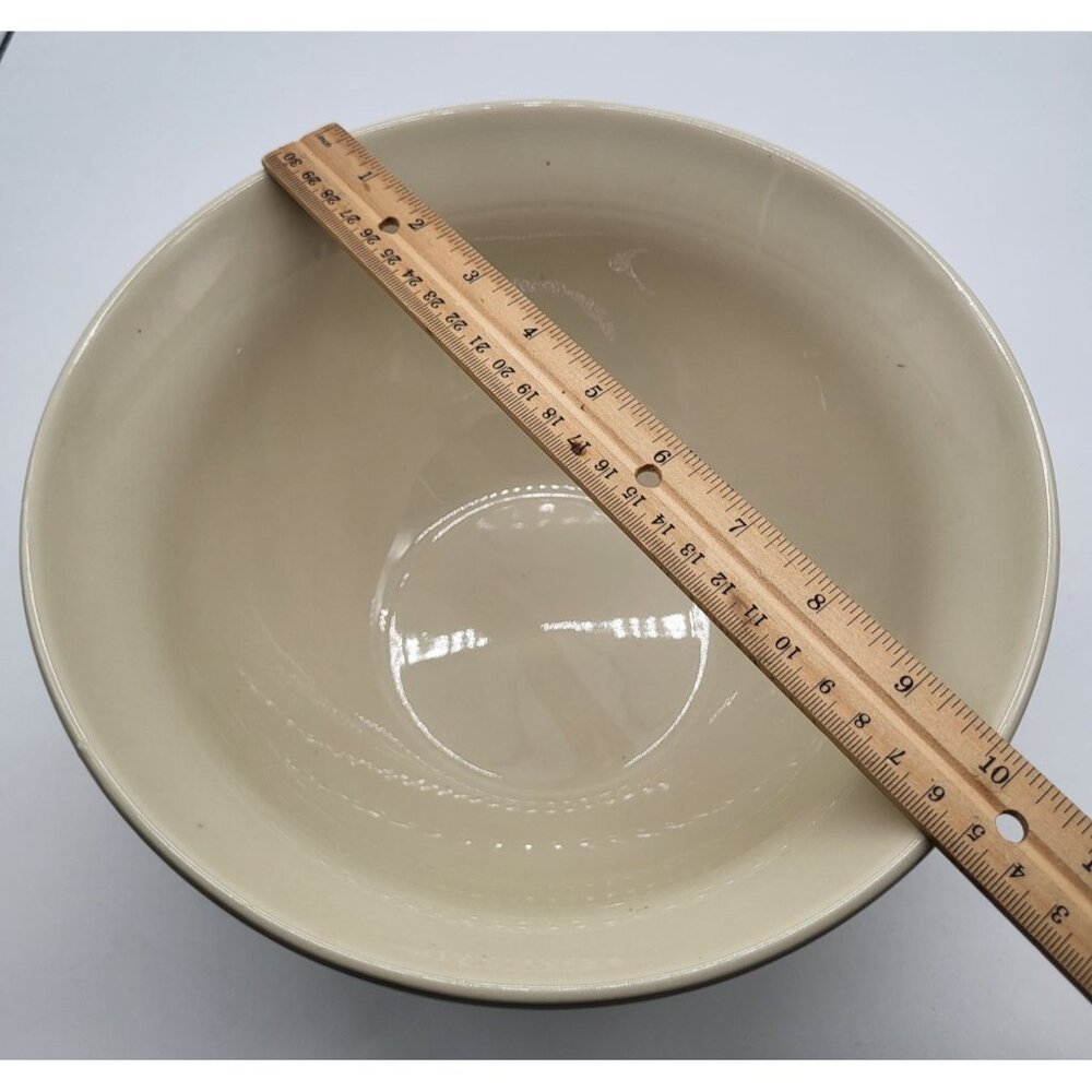 MCCOY Memories Pottery Ovenware Mixing Bowl Cream Pink Blue Stripe - Picture 9 of 10